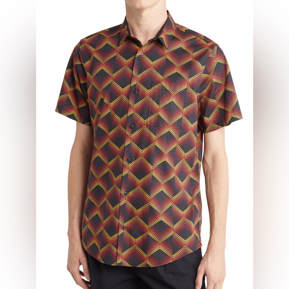 BP Geometric Patterned Men's Shirt